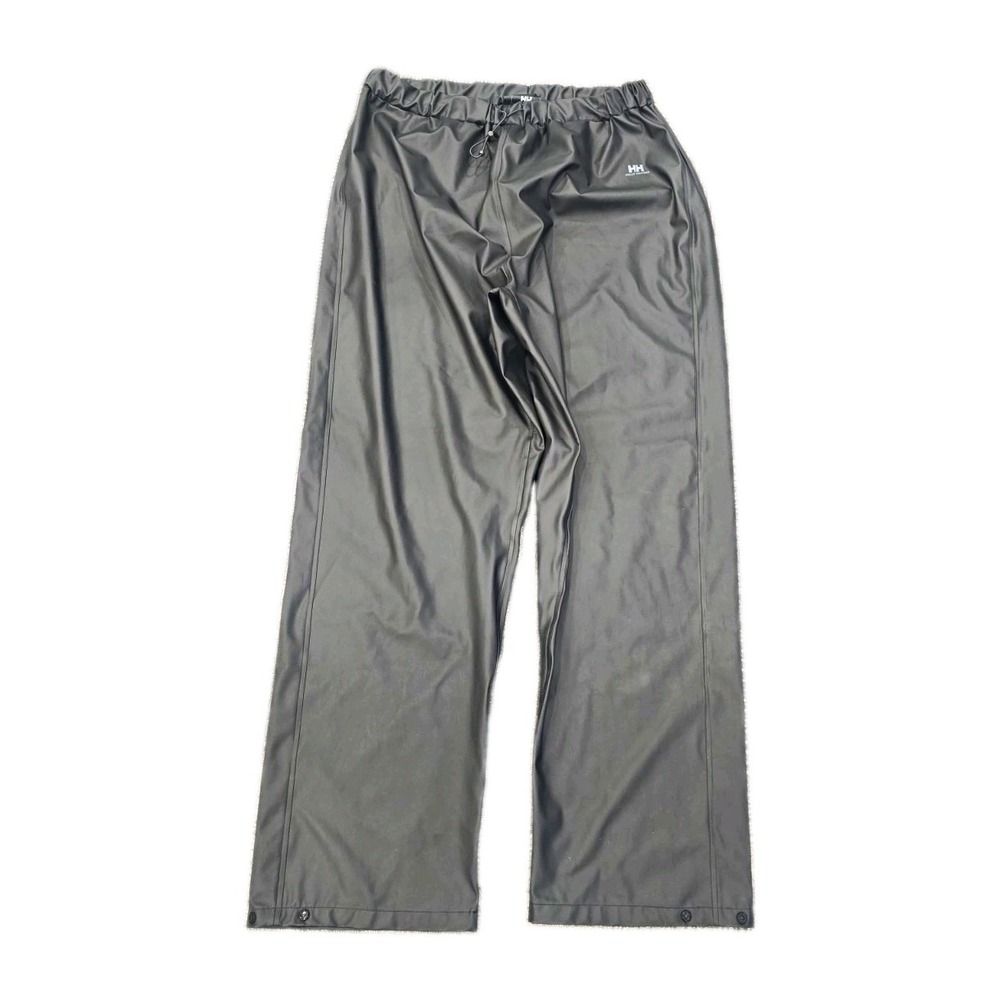 Helly Hansen Men's Black Waterproof Rain Pants 3XL/3TG 33" Inseam Drawstring